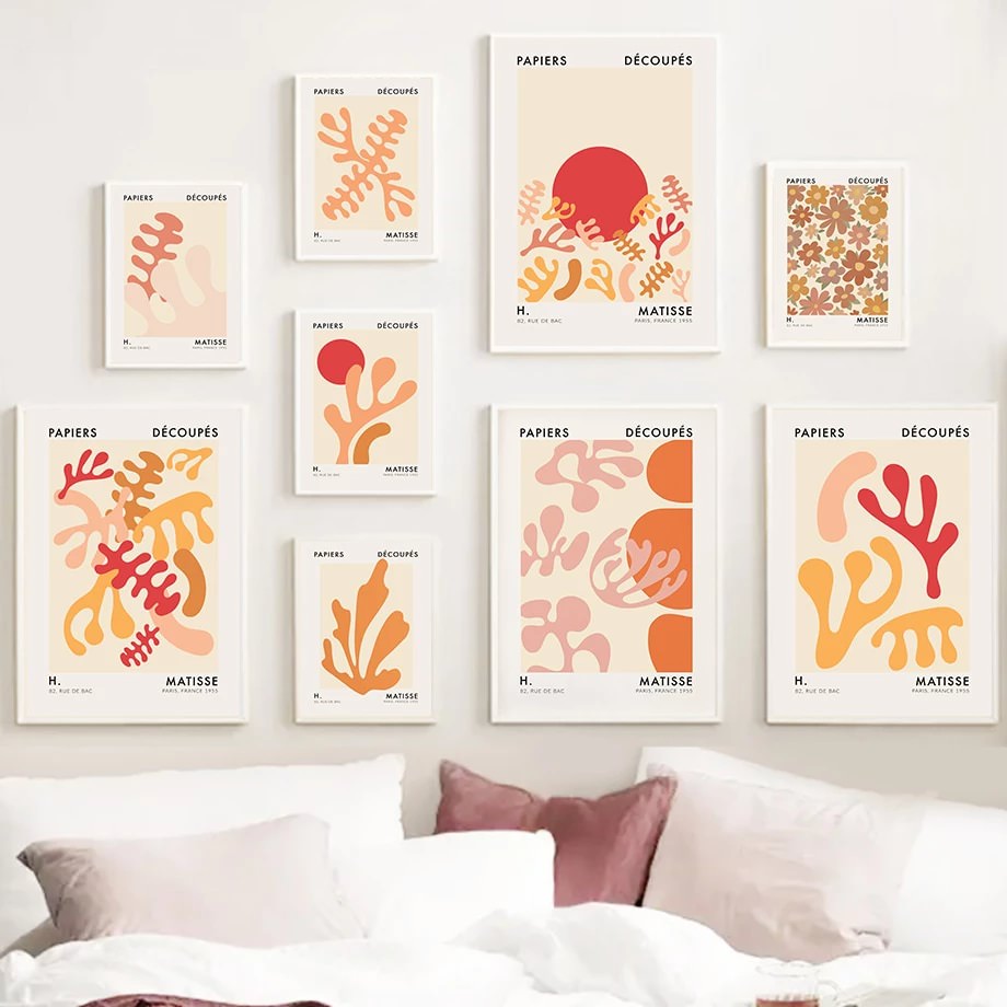 Orange Abstract Cut Outs Canvas Posters