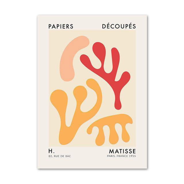 Orange Abstract Cut Outs Canvas Posters