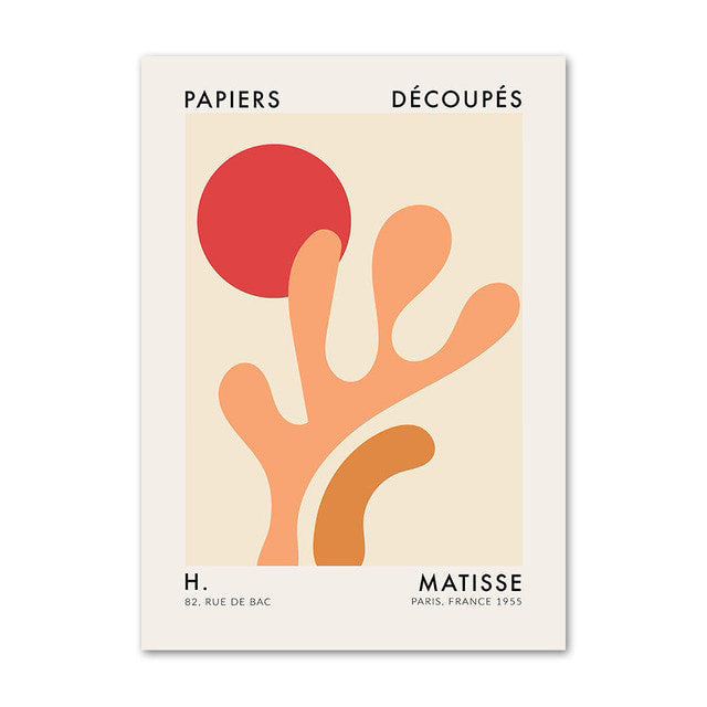 Orange Abstract Cut Outs Canvas Posters