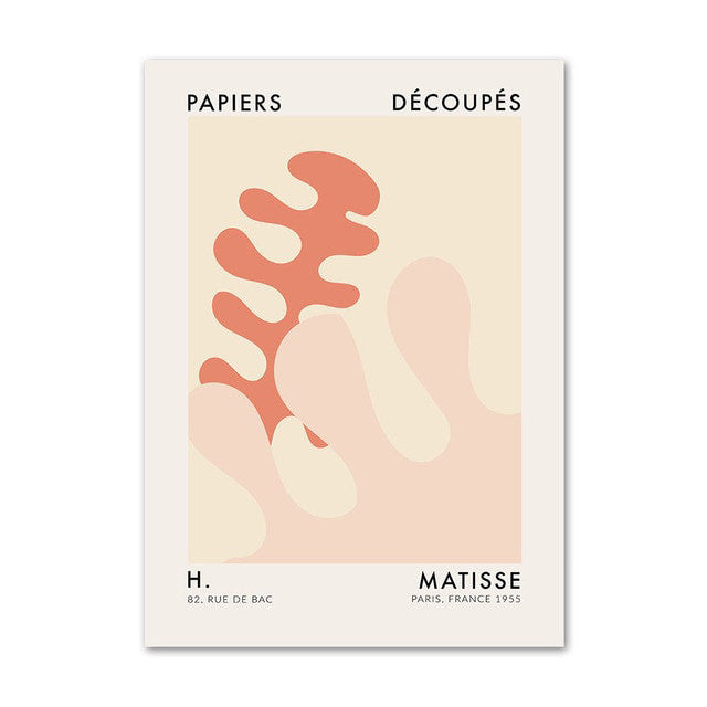 Orange Abstract Cut Outs Canvas Posters