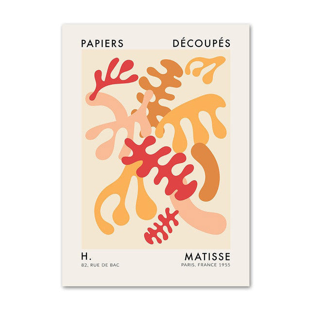 Orange Abstract Cut Outs Canvas Posters