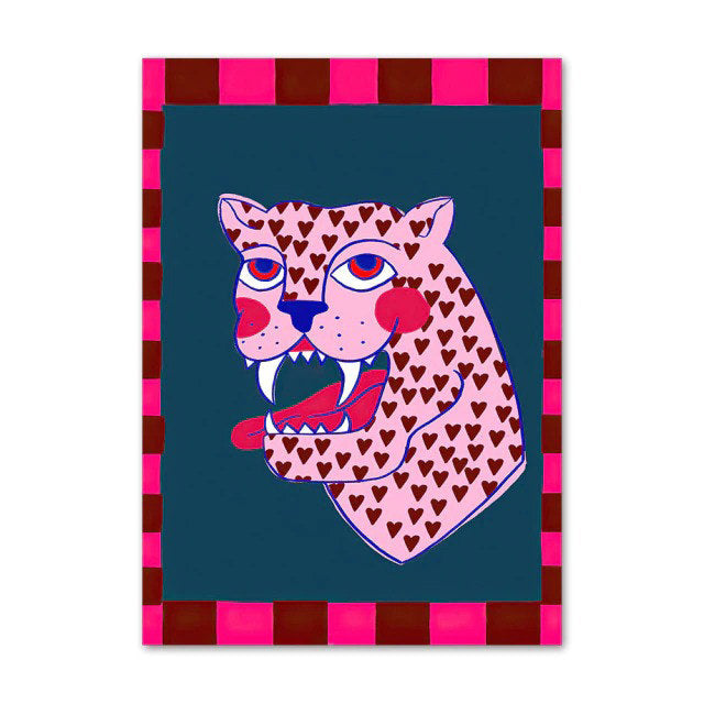 Weird Asian Leopard Canvas Posters