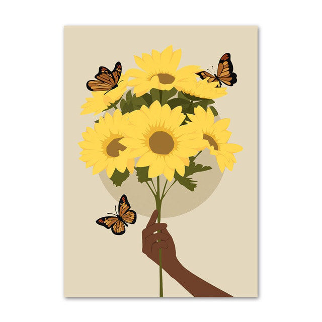 Embrace Sunflowers Gallery Wall Canvas Posters