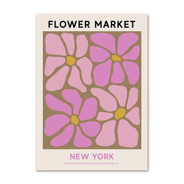 Vintage Flower Market Canvas Posters