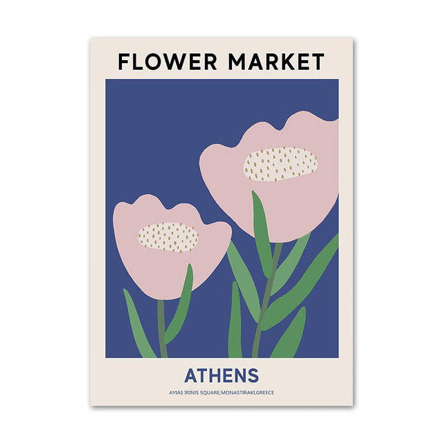 Vintage Flower Market Canvas Posters
