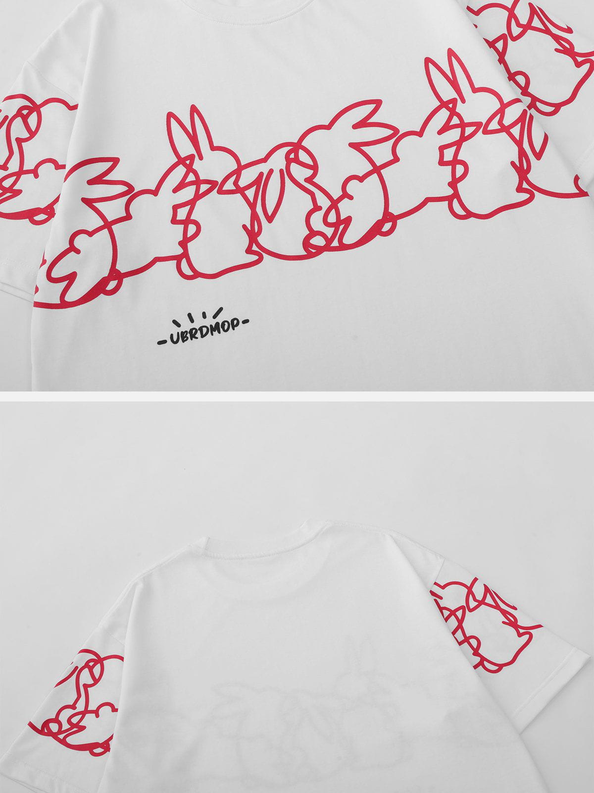 Line Rabbit Print Tee
