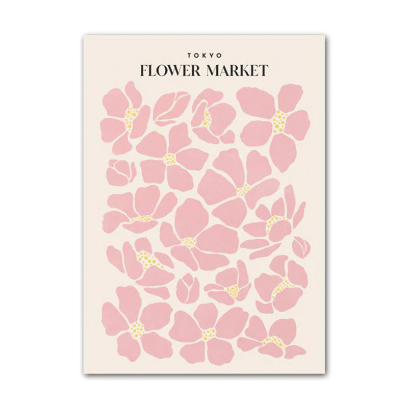 Pastel Flowers Canvas Poster