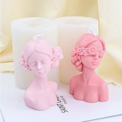 Girl Portrait Candle Mold