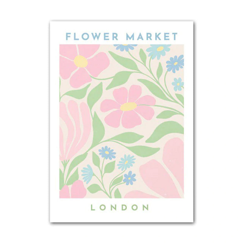 Pastel Flowers Canvas Poster