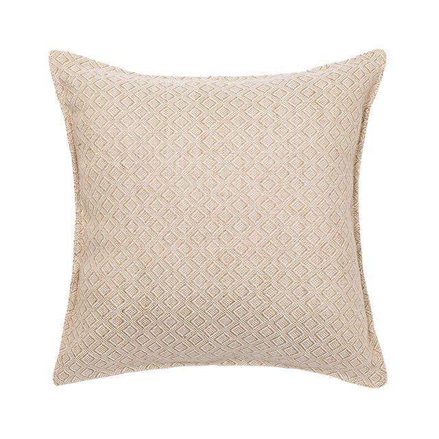 Linen Leaves Embroidery Cushion Covers