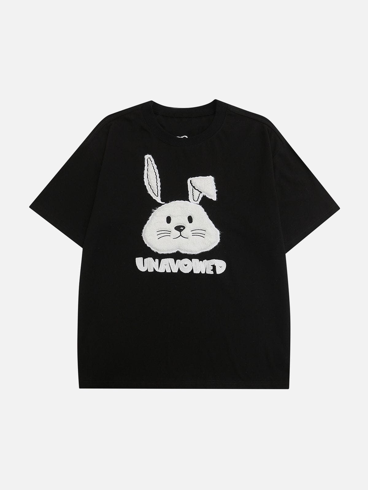 3D Rabbit Embroidery Tee