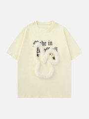 3D Rabbit Lettered Print Tee