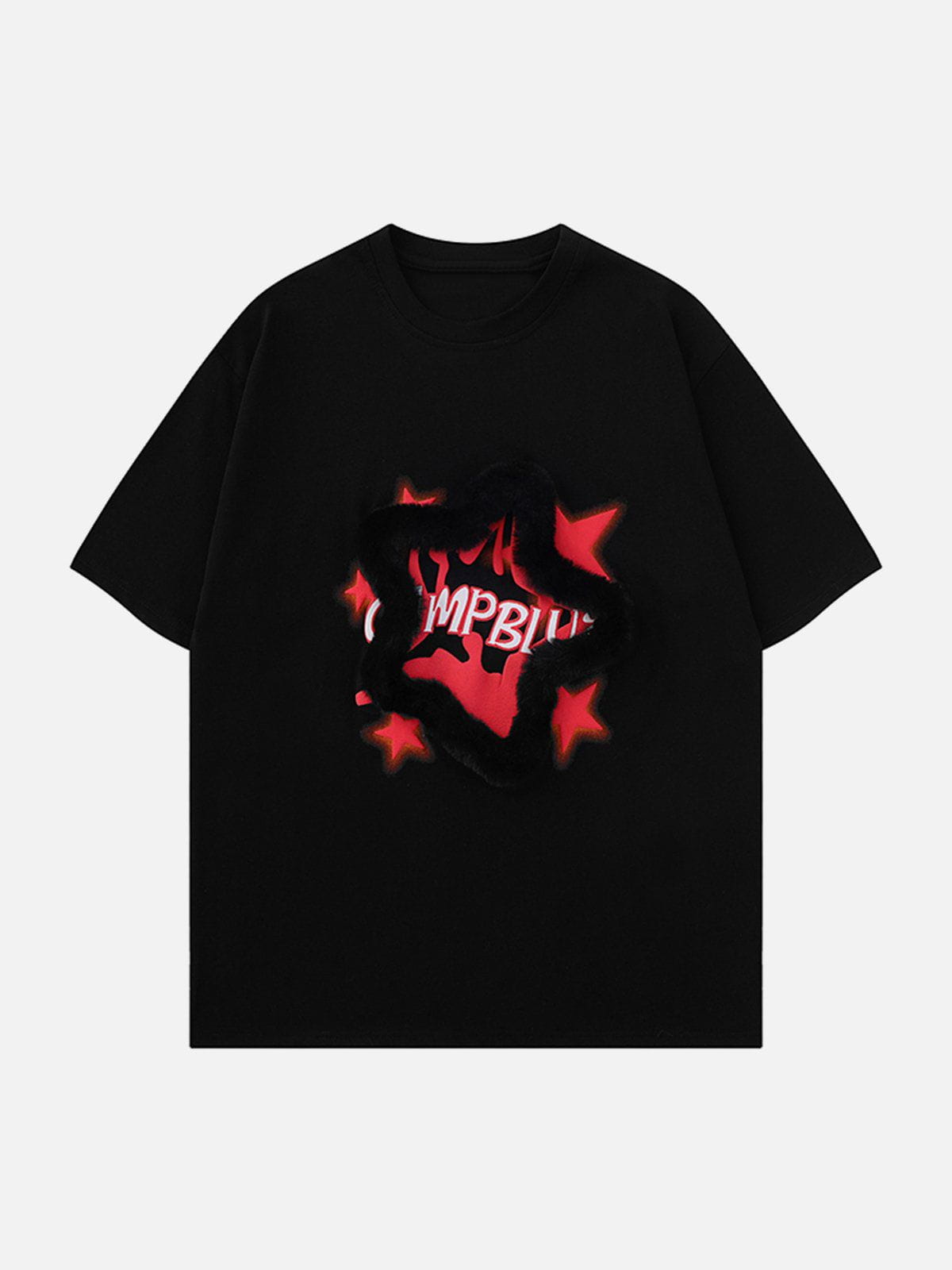 3D Star Lettered Print Tee