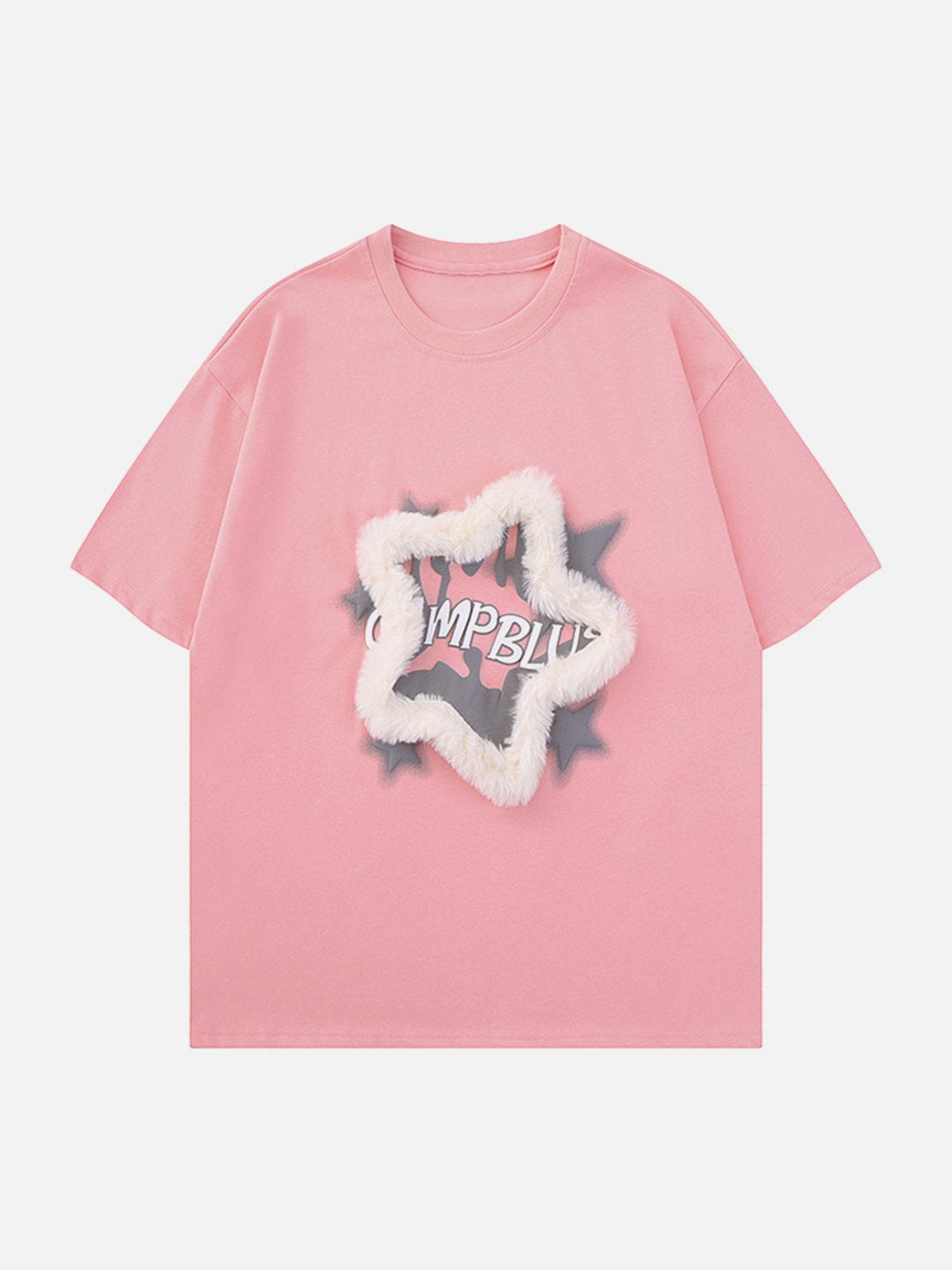 3D Star Lettered Print Tee