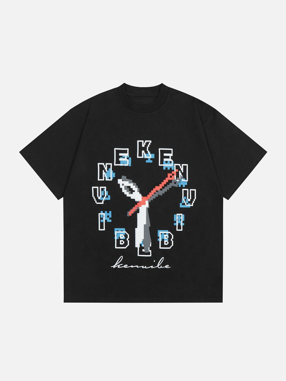 Alphabet Clock Print Tee