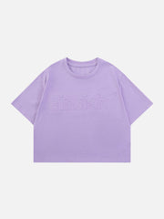 Alphabet Embossed Solid Tee