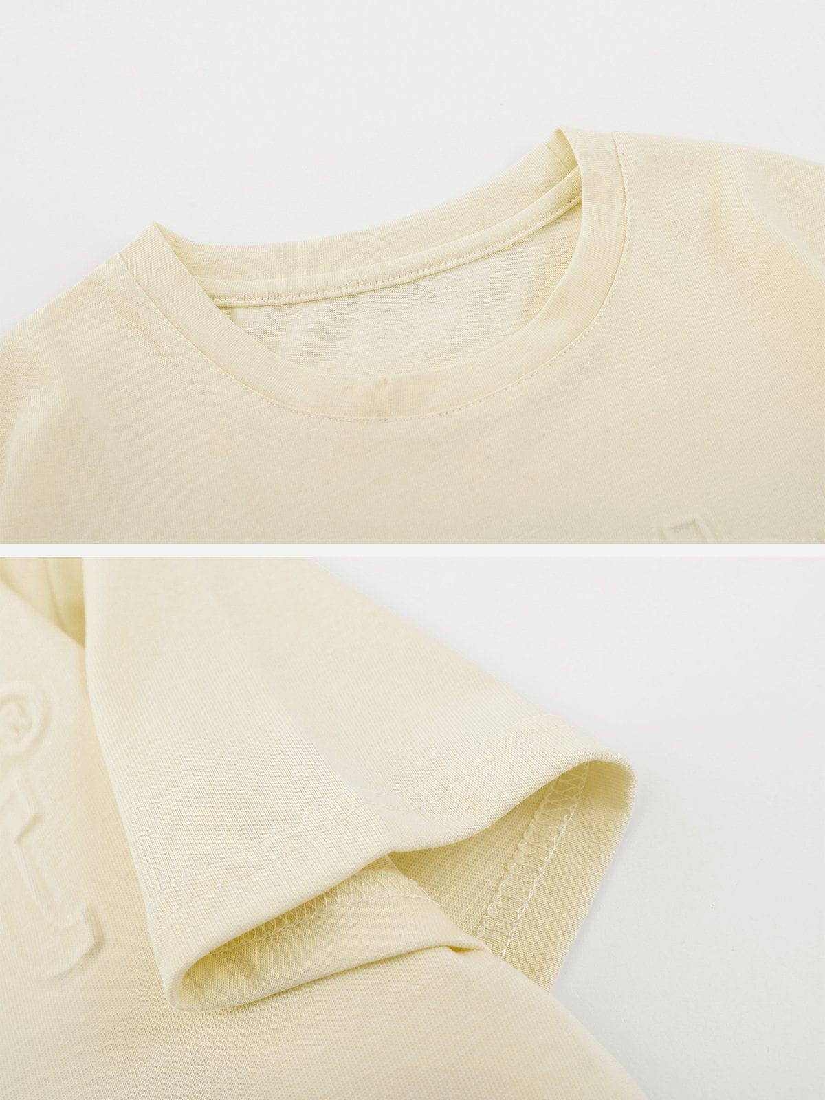 Alphabet Embossed Solid Tee