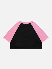 Alphabet Flocked Embroidery Tee