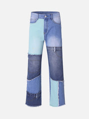 American Patchwork Colorblock Jeans