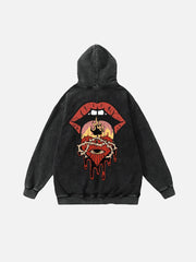 American Retro Design Printed Hoodie