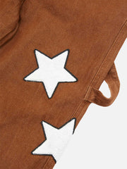 American Retro Embroidered Five-pointed Star Jeans