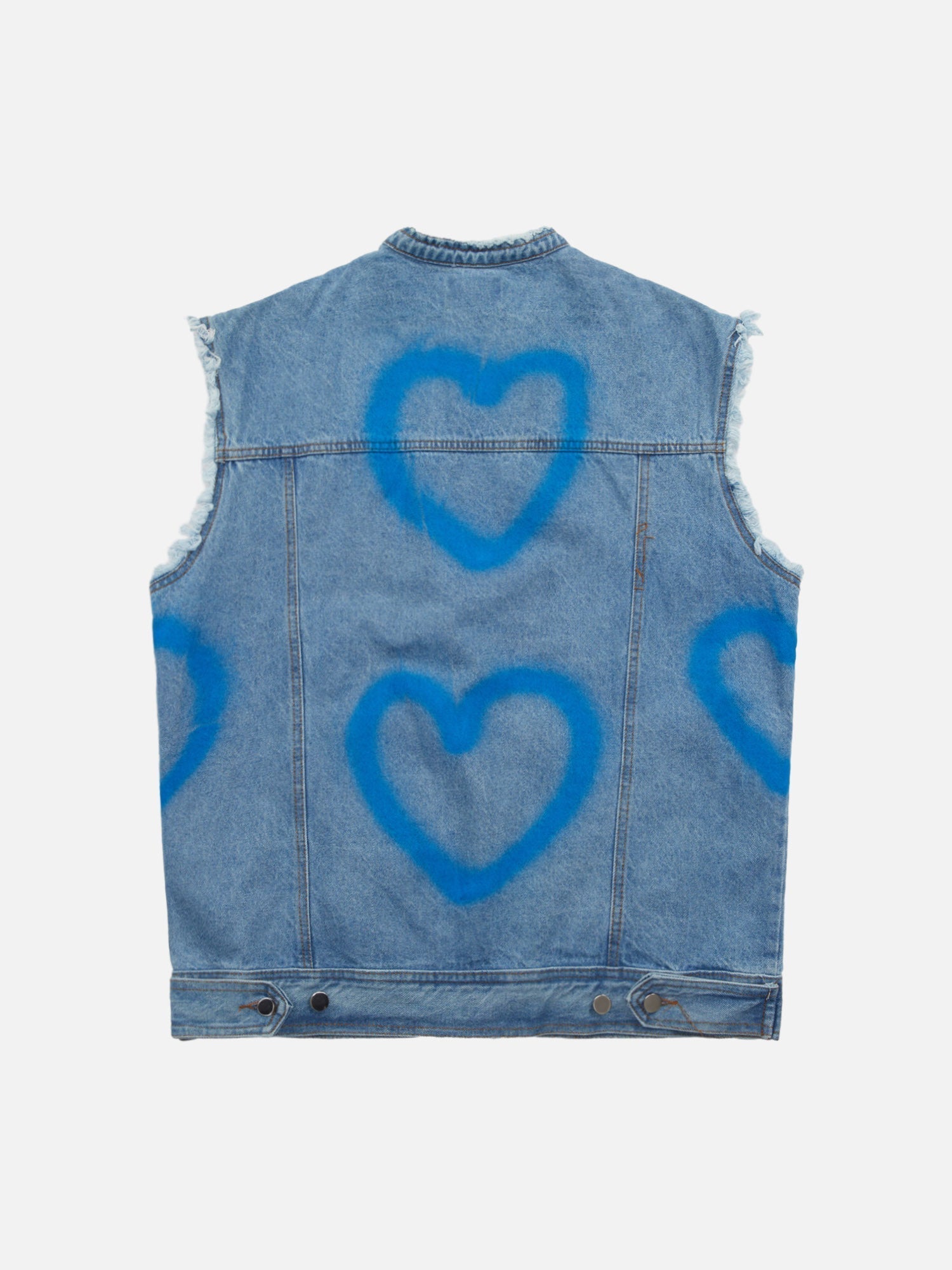 American Spray-painted Love Sleeveless Denim Jacket - 1972