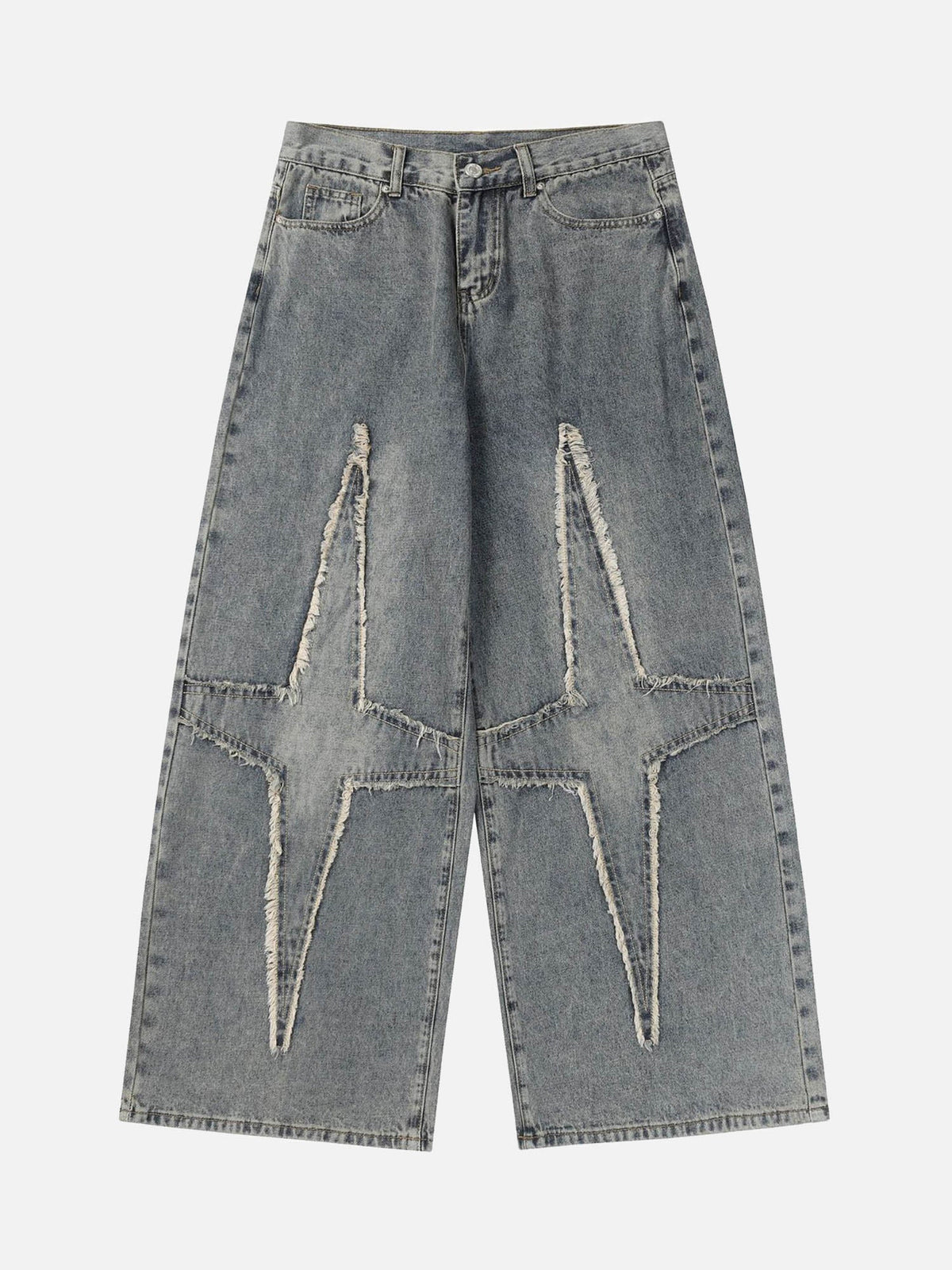 American Street Fashion Washed Jeans