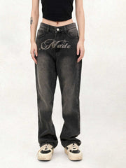 American Street Style Straight Leg Jeans