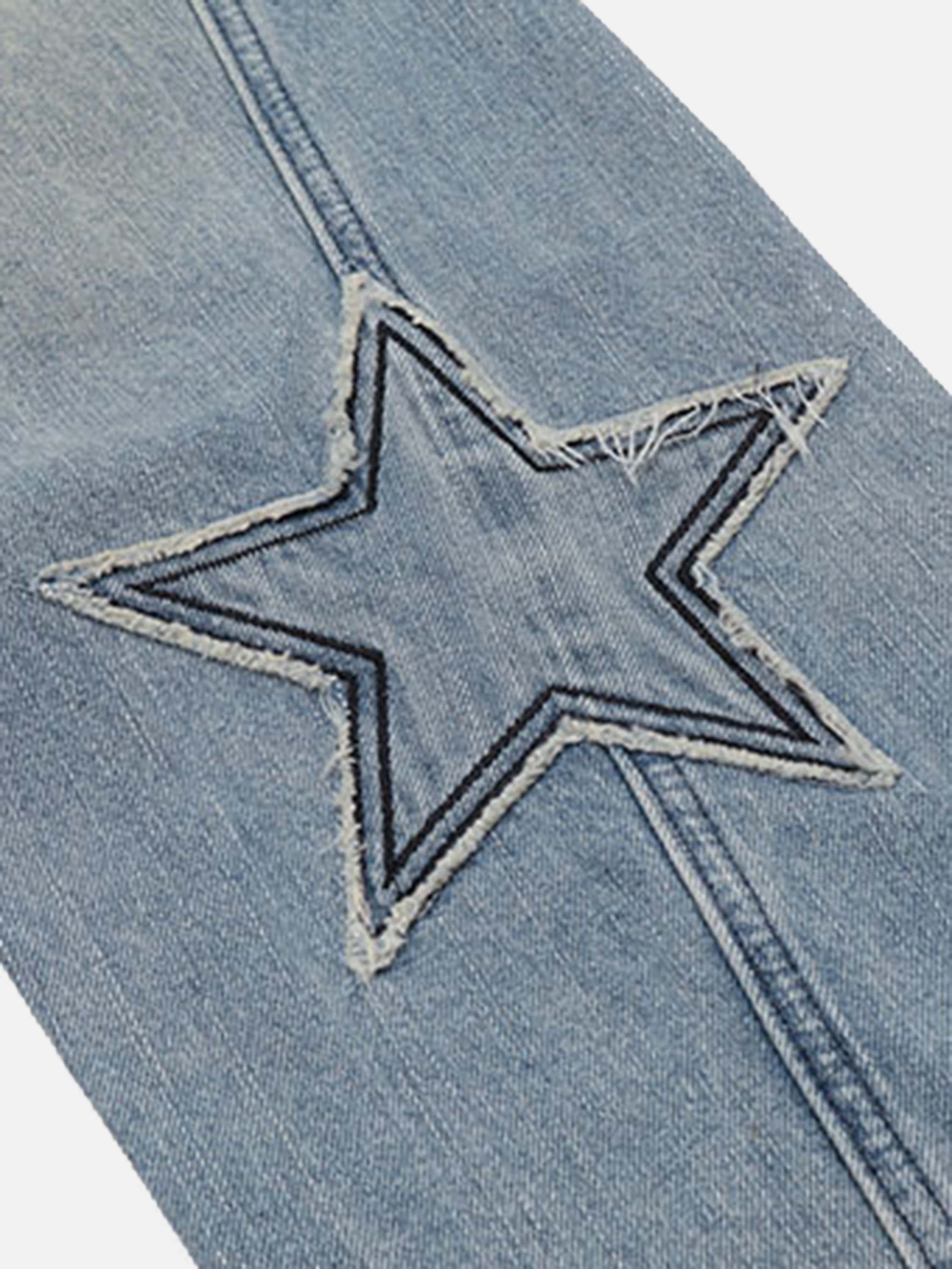 American Vintage Star Patch Embroidered Jeans