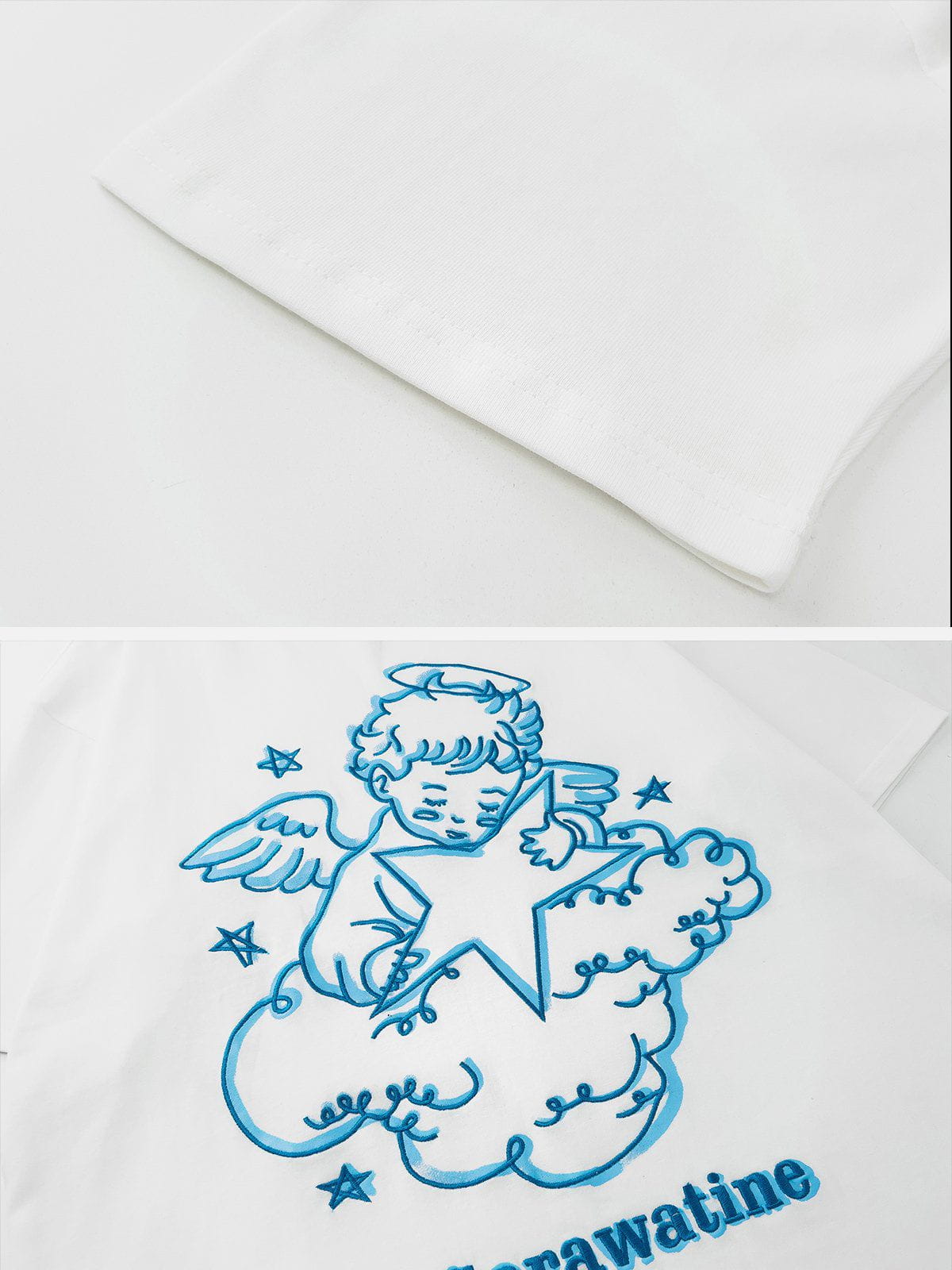 Angel Embroidery Graphic Tee