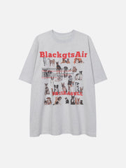 Baumwoll-T-Shirt mit Tiermuster 