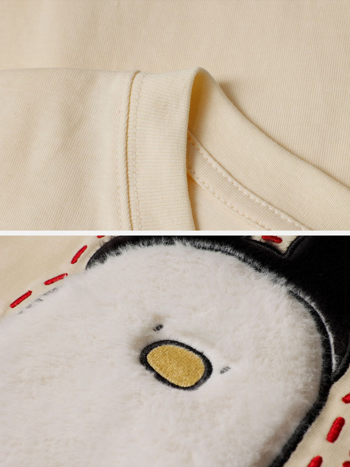 T-Shirt mit animierter Küken-Stickerei 