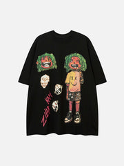 Anime Character Printed T-shirt - 1702