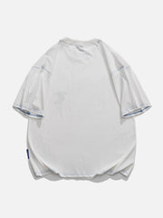 T-Shirt mit Anime-Stickerei 