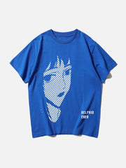 T-Shirt mit Anime-Mädchen-Print 