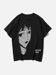 T-Shirt mit Anime-Mädchen-Print 