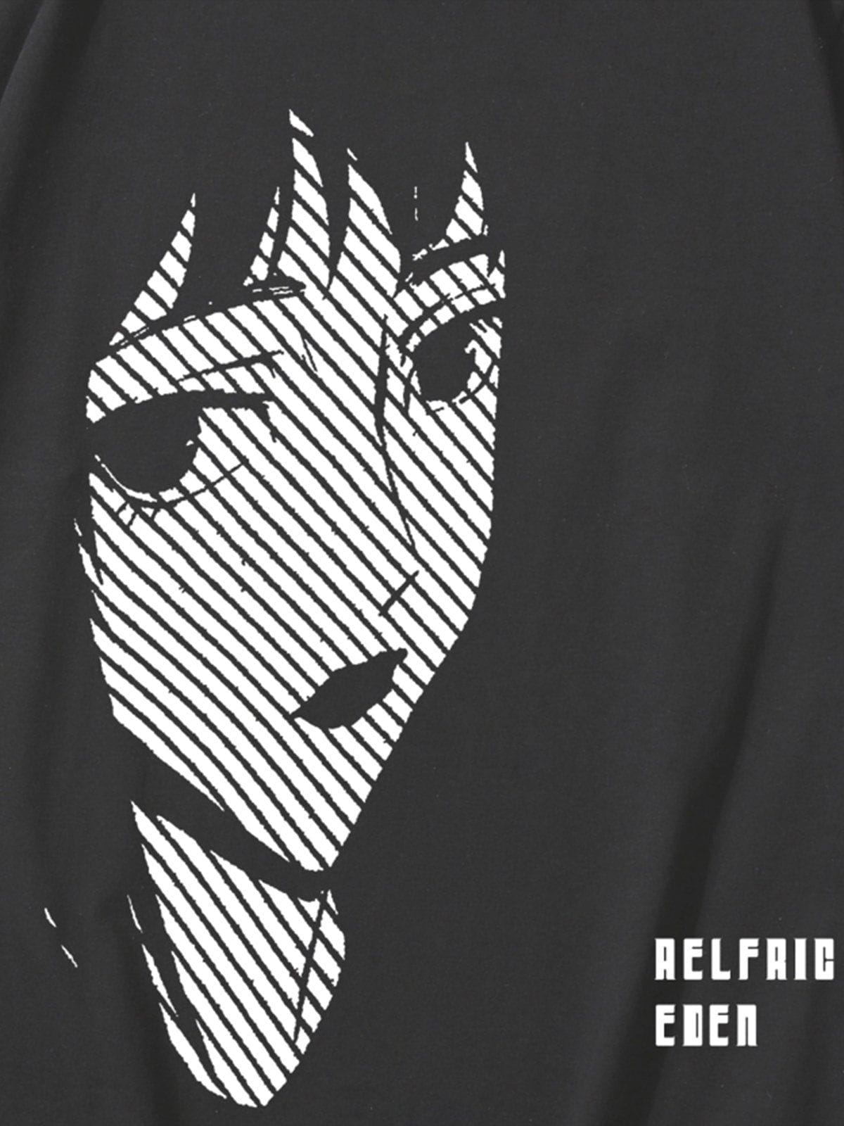 T-Shirt mit Anime-Mädchen-Print 