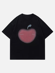 T-Shirt mit Apfel-Print 