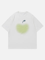 T-Shirt mit Apfel-Print 