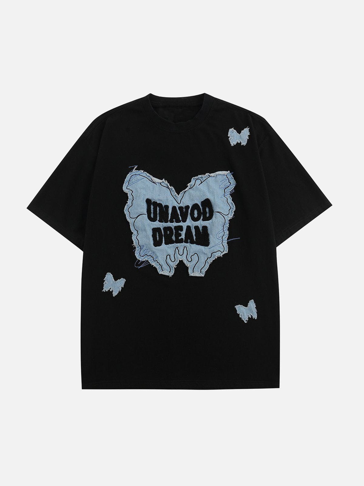 Applique Embroidery Butterfly Tee