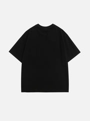 Denim-T-Shirt mit Stickerei und Stern-Applikation 
