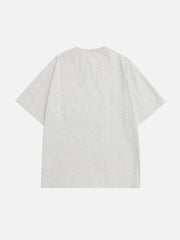 Denim-T-Shirt mit Stickerei und Stern-Applikation 