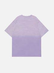 T-Shirt mit Stickerei und Farbverlauf 
