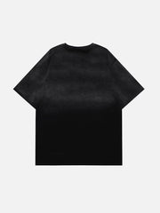 T-Shirt mit Stickerei und Farbverlauf 