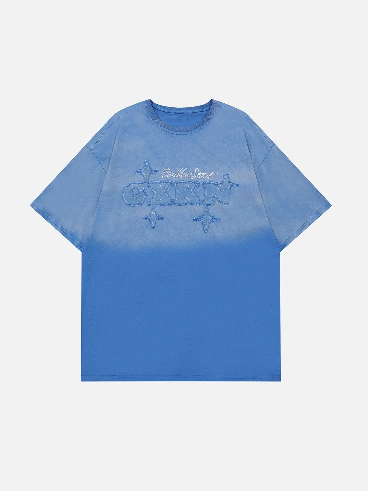 T-Shirt mit Stickerei und Farbverlauf 