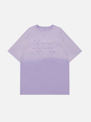 T-Shirt mit Stickerei und Farbverlauf 