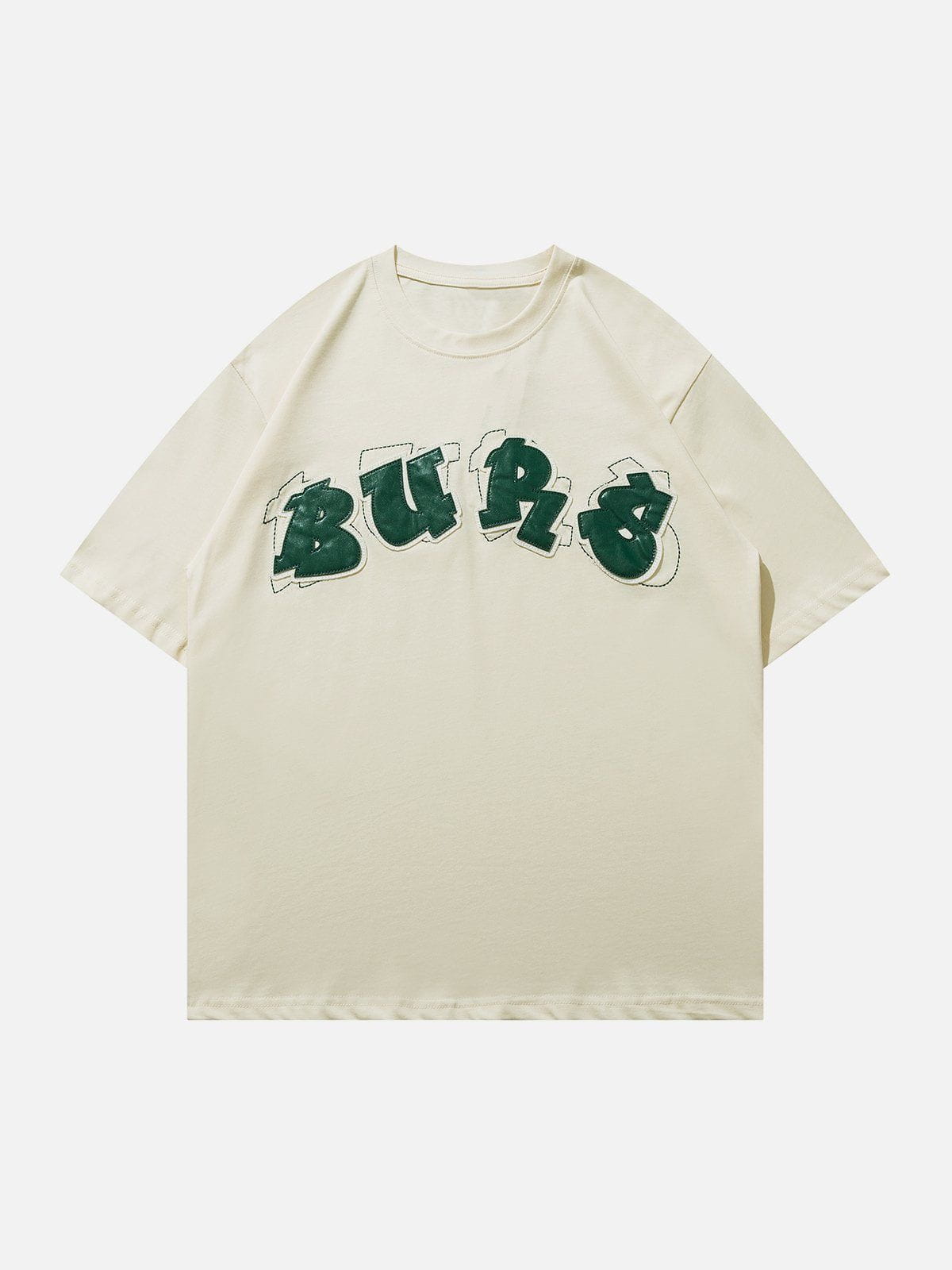 T-Shirt mit Buchstaben-Stickerei und Applikation 