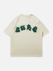 T-Shirt mit Buchstaben-Stickerei und Applikation 