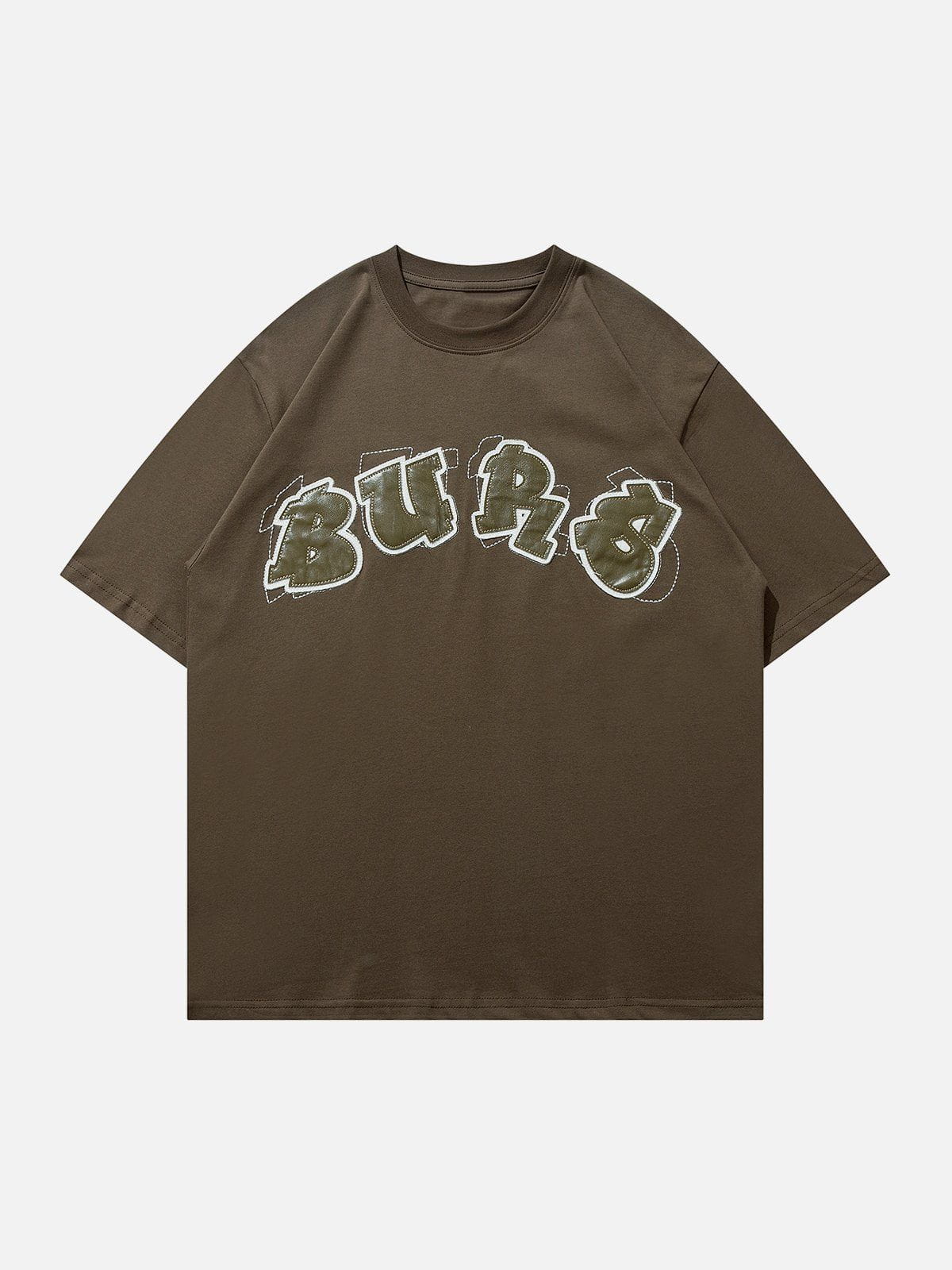 T-Shirt mit Buchstaben-Stickerei und Applikation 