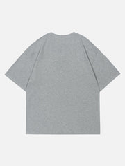 T-Shirt mit Applikationsstickerei und Pigmentdruck 